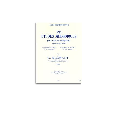 Louis Blémant - 20 Etudes Melodiques 1 Pour Tous Lessaxophones