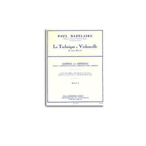 Paul Bazelaire: Cello Method - Scales And Arpeggios, Volume 1