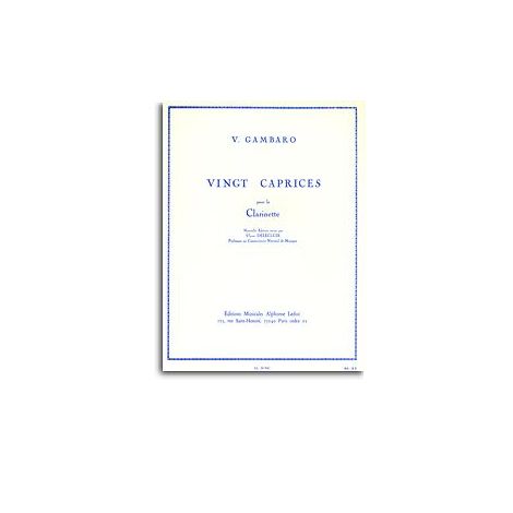 Vincenzo Gambaro: Twenty Caprices (Clarinet)