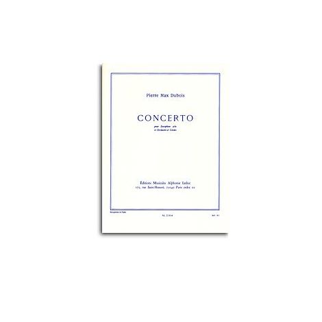 Dubois Pm: Concerto (Saxo Orch.Cordes) Saxophone Mib Et Piano