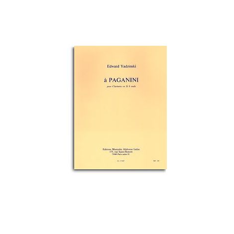 Edward Yadzinski: A Paganini (Clarinet solo)