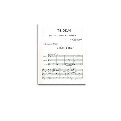 Michel Richard Delalande: Te Deum (Choral-Mixed accompanied)