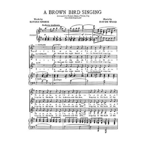 Brown Bird Singing SSA