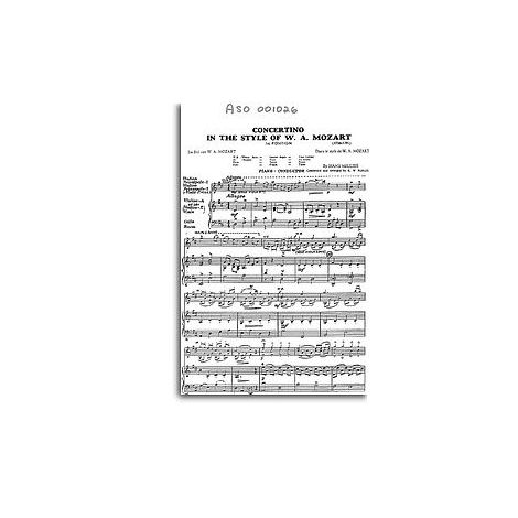 Hans Millies: Concertino In The Style Of Mozart (Score/Parts)