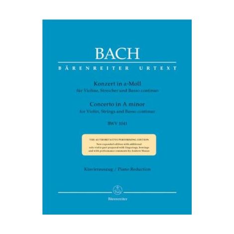 Bach Violin Concerto in A minor BWV 1041 - violin & piano