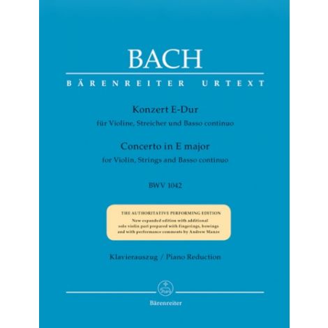 Bach: Violin Concerto In E Major - Bwv1042 (Urtext