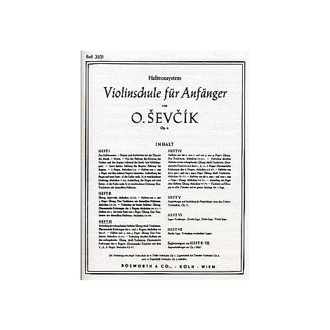 Otakar Sevcik: Violin Studies - Violin Method For Beginners Op.6 Part 3
