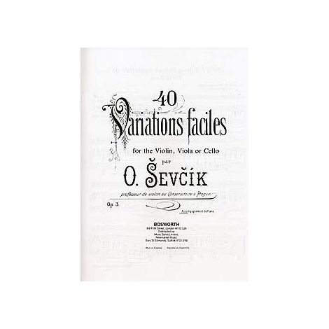 Sevcik Violin Studies: 40 Variations Piano Accompaniment