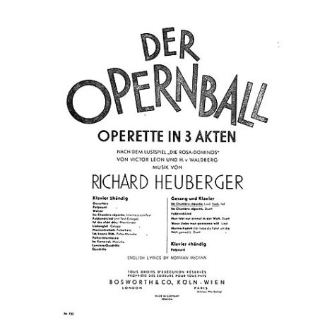 Richard Heuberger: Im Chambre Separee (High Voice)