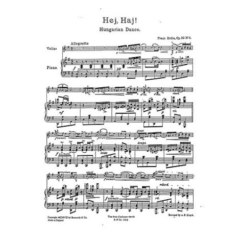 Franz Drdla: Hungarian Dances Op.30 No.4 'Hej Haj'
