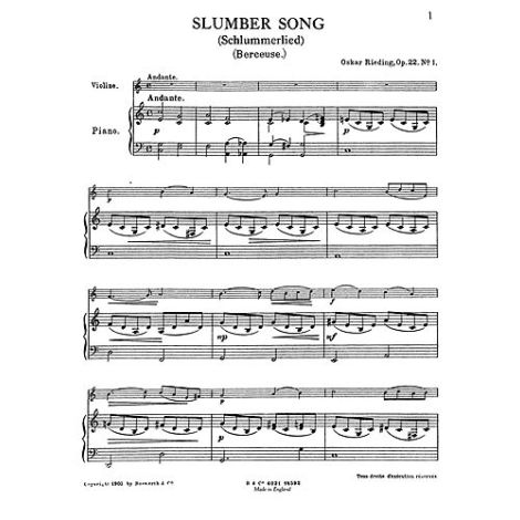 Oskar Rieding: Slumber Song Op.22 No.1