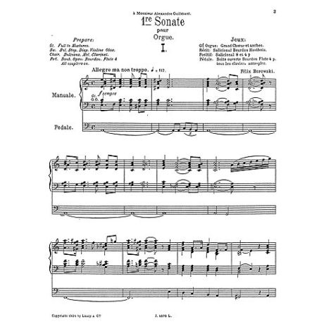 Felix Borowski: Organ Sonata No.1 In A