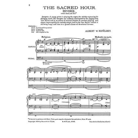 Albert Ketelbey: The Sacred Hour (Organ)