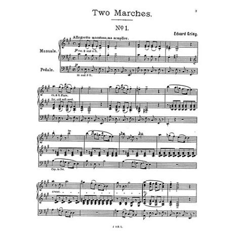 Edvard Grieg: Two Marches (Organ)