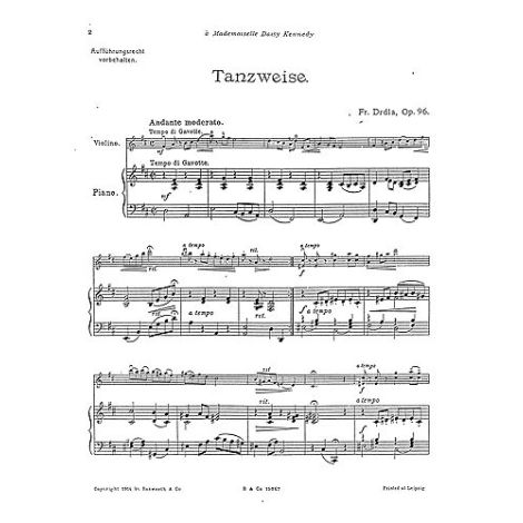 Franz Drdla: Tanzweise Op.96