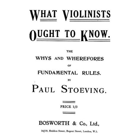 What Violinists Ought To Know