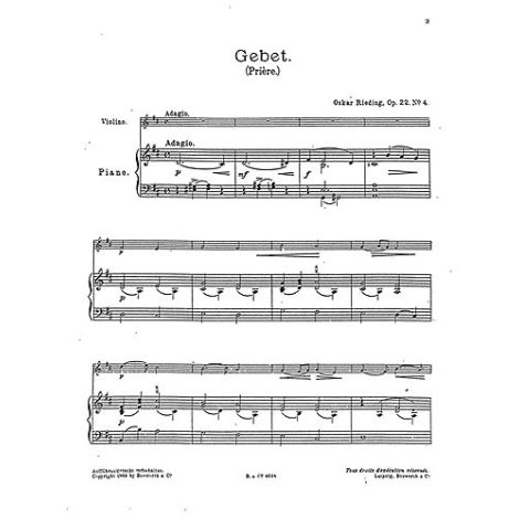 Oskar Rieding: Gebet Op.22 No.4