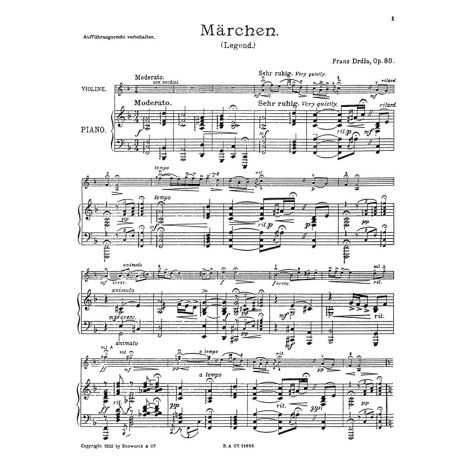 Drdla, F Marchen Op.80 Vln/Pf