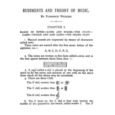 Florence Wickens: Rudiments And Theory Of Music
