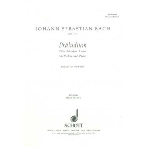 Bach: Prelude in E Major  (Violin & Piano)