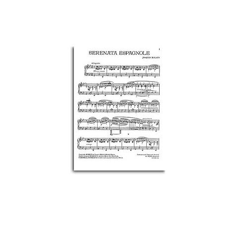 Joaquin Malats: Serenata Espagnole For Piano