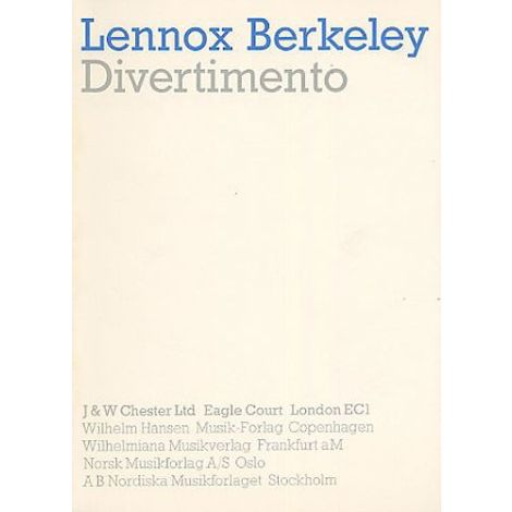 Lennox Berkeley: Divertimento In B Flat For Orchestra Op.18 (Miniature Score)
