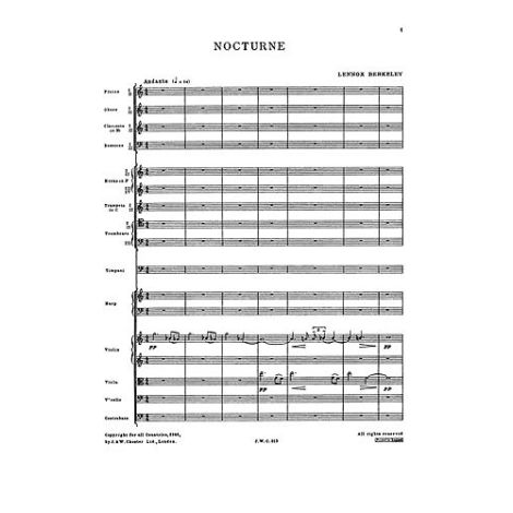 Lennox Berkeley: Nocturne For Orchestra Op.25