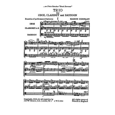 Constant: Trio (Study Score)