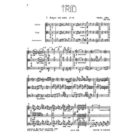 Lipkin: String Trio (Miniature Score)