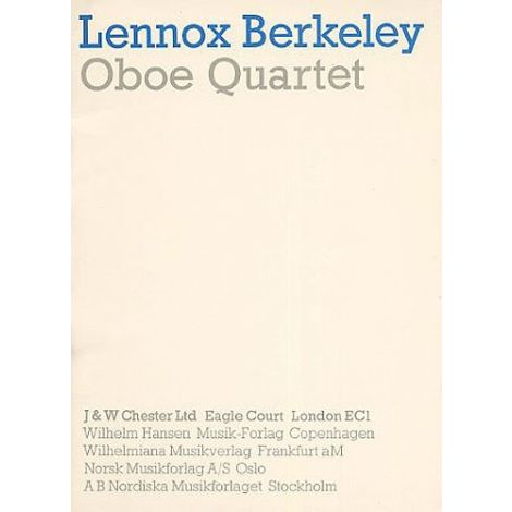 Lennox Berkeley: Oboe Quartet Op.70 (Miniature Score)