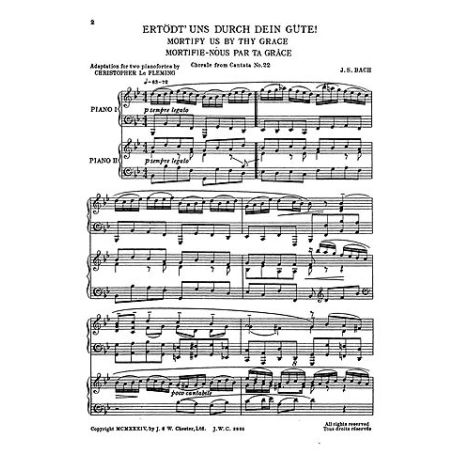 Johann Sebastian Bach: Two Choral Preludes for Two Pianos