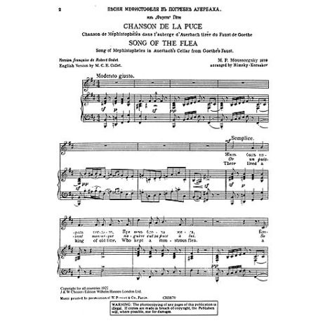 Modest Mussorgsky: Song Of The Flea (Baritone/Piano)