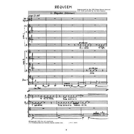 Geoffrey Burgon: Requiem (Vocal Score)