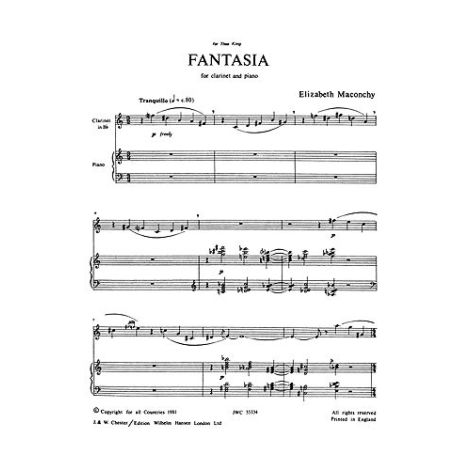 Elizabeth Maconchy: Fantasia For Clarinet And Piano
