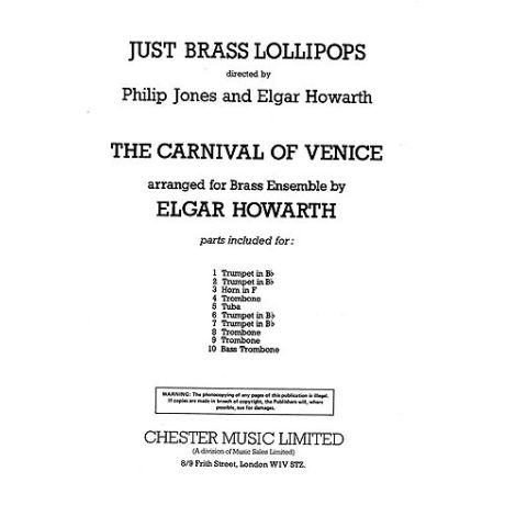 Just Brass Lollipops 1 Genin Carnival Of Venice (Howarth) 10 Part