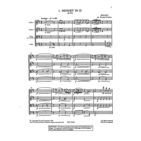 W. Forbes: Easy String Quartets Book 3 (Score Only)