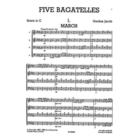 Junior Just Brass 14: Jacob Five Bagatelles