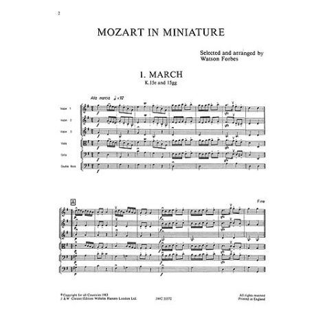 Playstrings Moderately Easy No. 6 Mozart In Miniature
