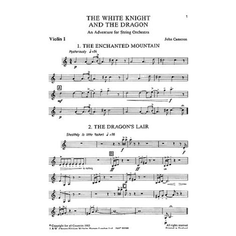 John Cameron: Playstrings Moderately Easy No. 7 White Knight And Dragon