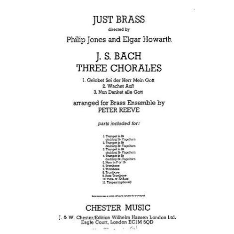 J.S. Bach: Three Chorales (Just Brass No.48)