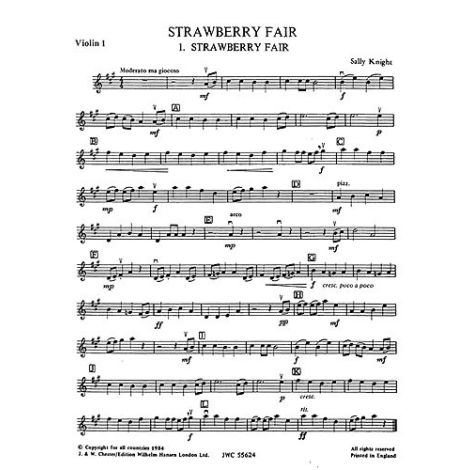 Playstrings Easy No. 8 Strawberry Fair (Knight)- Parts
