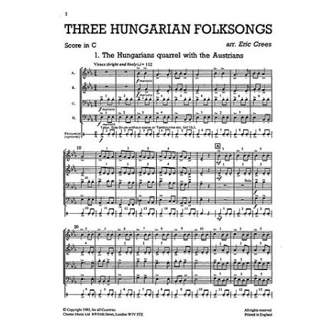 Junior Just Brass 17: Three Hungarian Folk Songs (4-Part)