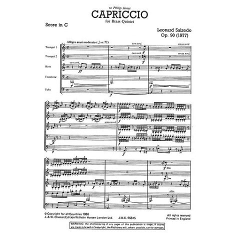 Salzedo: Capriccio Op.90 (Score and Parts)