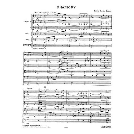 Playstrings Moderately Easy No. 15 Rhapsody (Carson Turner)