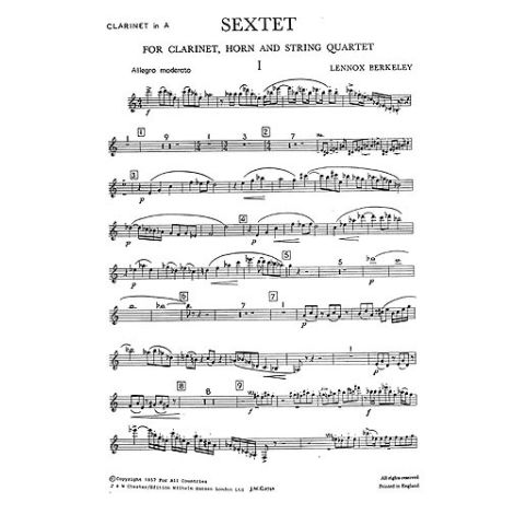 Lennox Berkeley: Sextet Op. 47 (Parts)