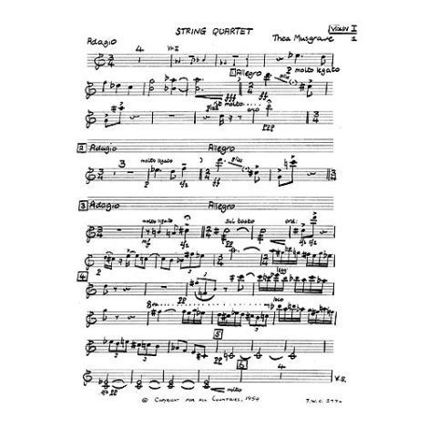 Thea Musgrave: String Quartet (Parts)