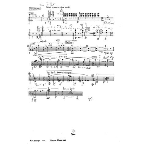 Benedict Mason: String Quartet No1 (Set of Parts)