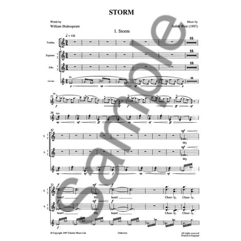Judith Weir: Storm (Vocal Score)