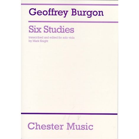 Geoffrey Burgon: Six Studies For Cello Arranged For Solo Viola