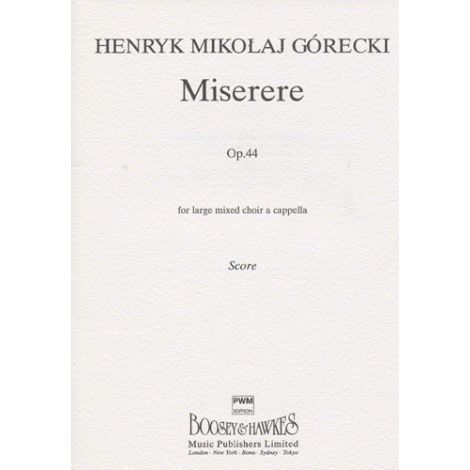 Henryk Gorecki: Miserere Op.44 (Vocal Score)